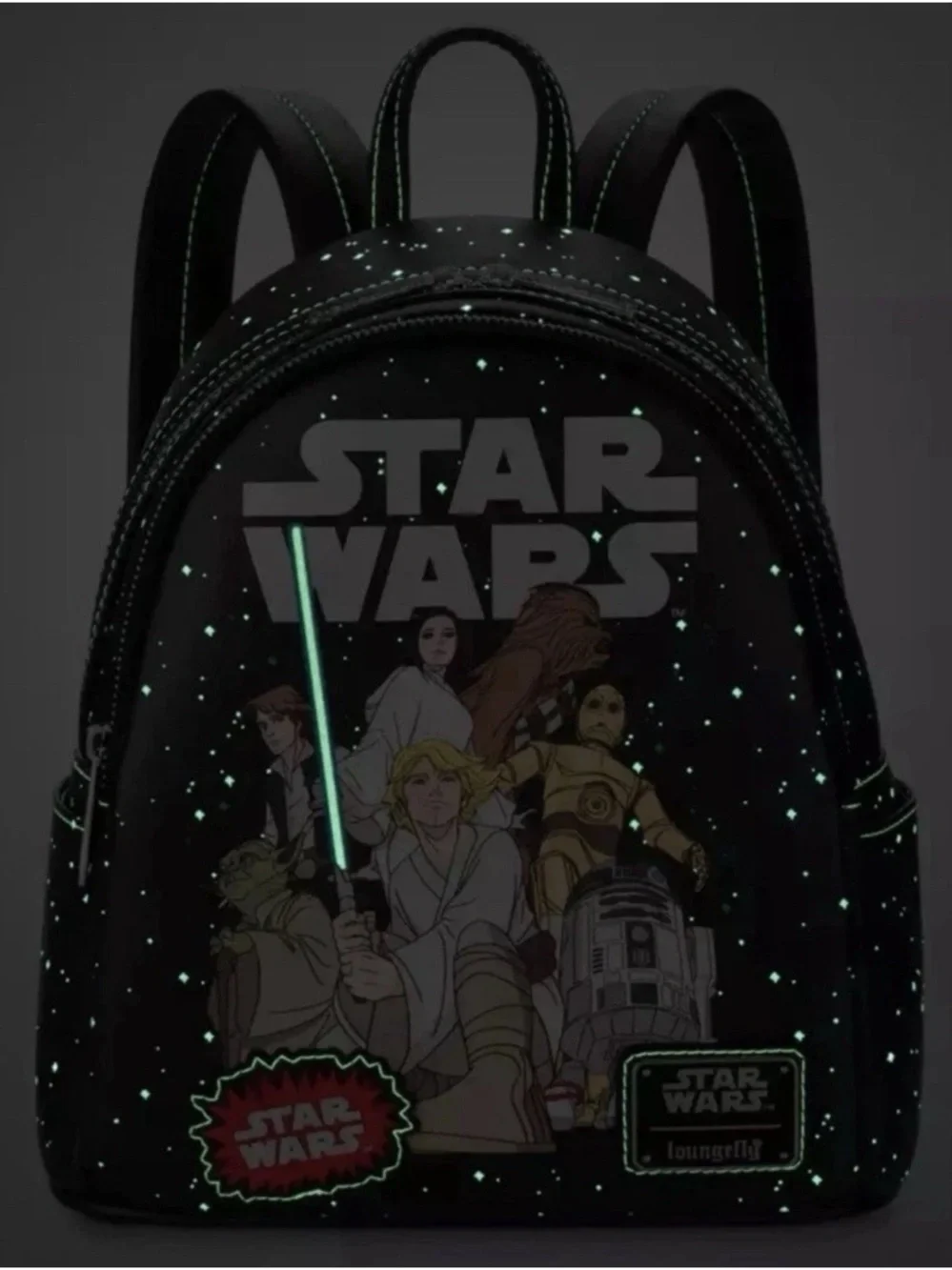 2024 DISNEY PARKS LOUNGEFLY STAR WARS GLOW-IN-THE-DARK BACKPACK